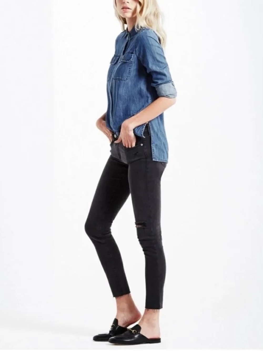 ✨NWT✨ AG The Legging Ankle Super Skinny Legging Ankle Jean Black Sz 25